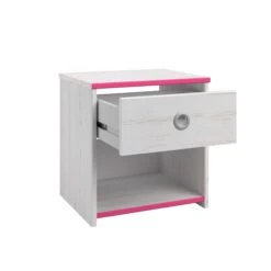 Nachtkastje Smoozy 1 Lade - Wit/roze Of Wit/blauw -Kinderkamer Meubelen SMOOZY 2223 CH1T OUV C 20191119000238 5101