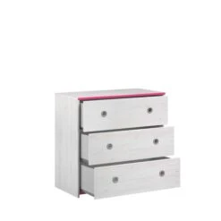 Commode Smoozy 79cm Met 3 Lades - Wit/roze Of Wit/blauw -Kinderkamer Meubelen SMOOZY 2223 CO3T OUV C 20191119000234 228c