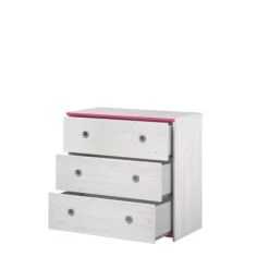 Commode Smoozy 79cm Met 3 Lades - Wit/roze Of Wit/blauw -Kinderkamer Meubelen SMOOZY 2223 CO3T OUV D 20191119000347 de7d