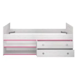 Kajuitbed Smoozy 90x200 Met 2 Lades - Wit/roze Of Wit/blauw -Kinderkamer Meubelen SMOOZY 2223 LITI OUV F 20191119000331 e367