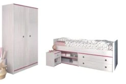 Kinderkamerset Smoozy | Kajuitbed, Kledingkast En Nachtkastje | Wit 26 Kinderkamerset Smoozy | Kajuitbed, Kledingkast En Nachtkastje | Wit -Kinderkamer Meubelen SMOOZY chambre F 2223 A2PR LITI CHEV CYCLO 20191129000303 fd02 scaled