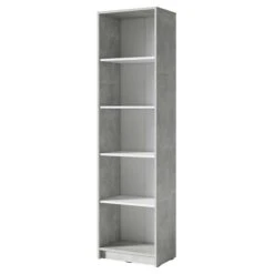 Boekenkast Soma 50cm - Wit/betonlook