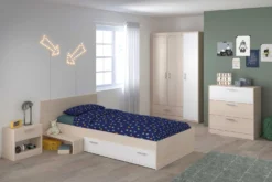 Nachtkastje Charly 1 Lade -Kinderkamer Meubelen charly 2498 LITM CH1T CO3T A3PX G 190f